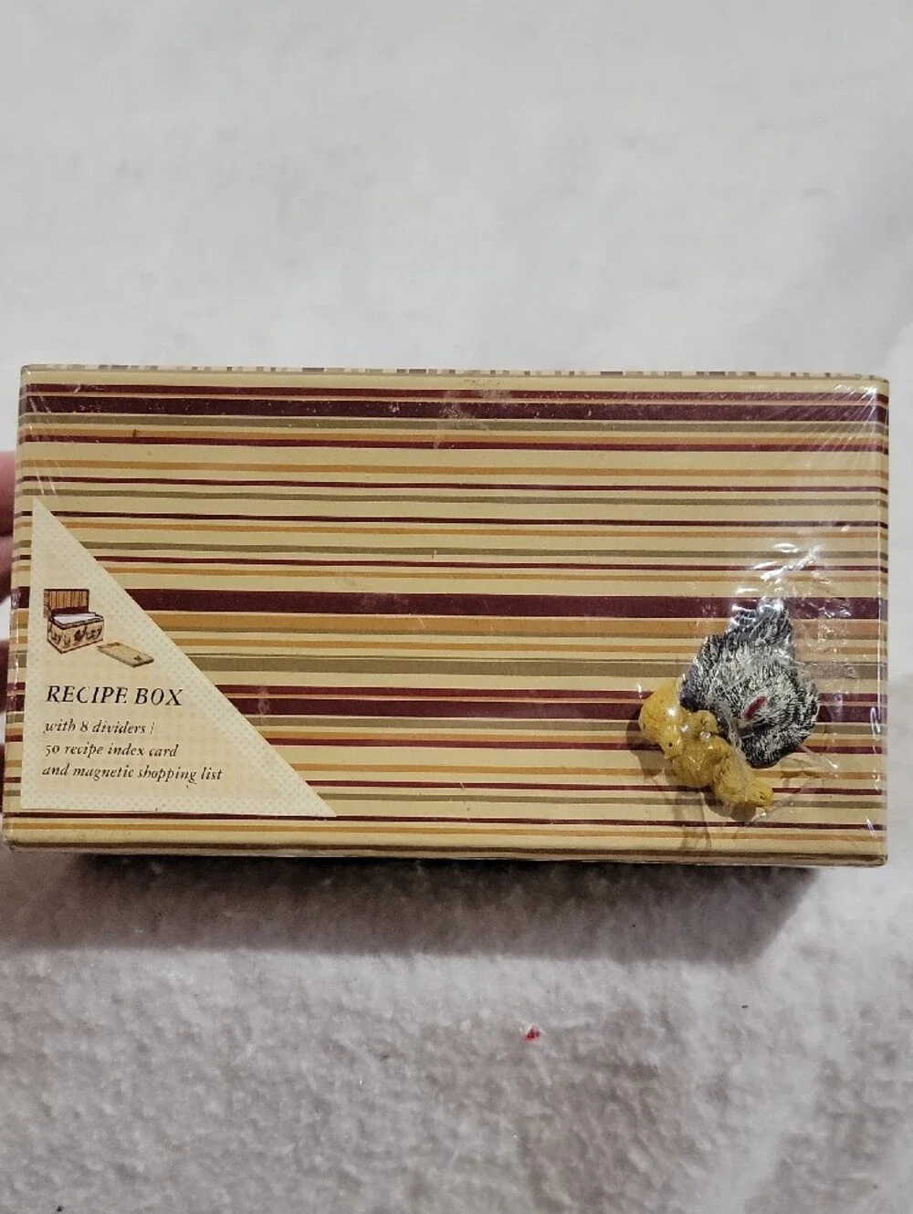 Decorative Chicken Farm Recipe Box - Rustic- Country - NEW